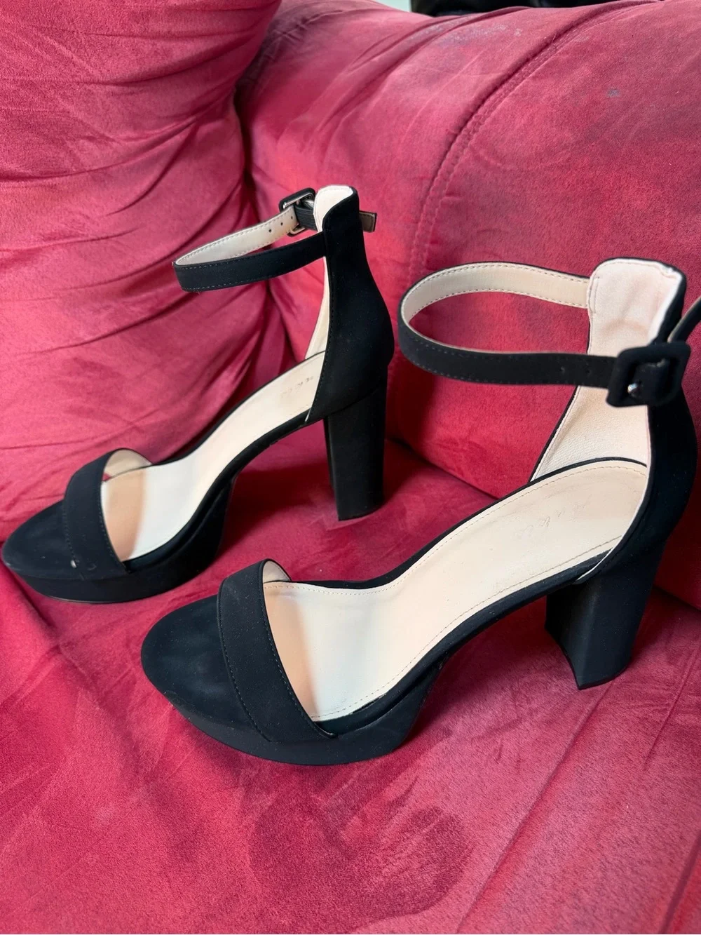 Classic Black Ankle-Strap Platform Heel